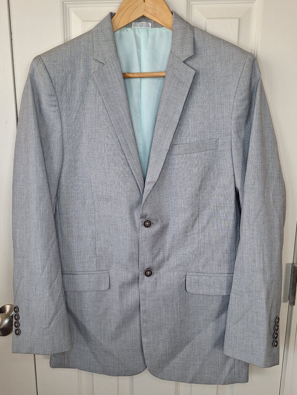 CALVIN KLEIN Mens Light Grey Business Casual Suit Blazer Size 20